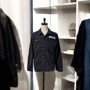 Kurt Cobain Black Denim Jacket SZ XL